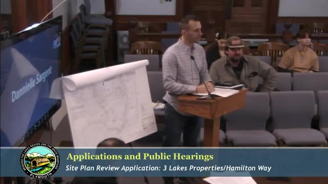 Board continues 3 Lakes Hamilton Way site plan review after questions on setbacks, storage bins and plans