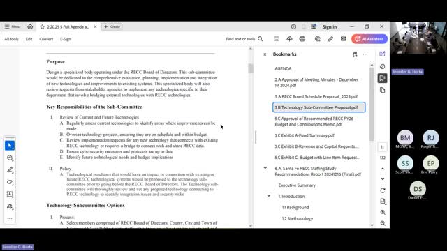 RECC board appoints technology subcommittee members, including Lieutenant McCourt and James Reeder