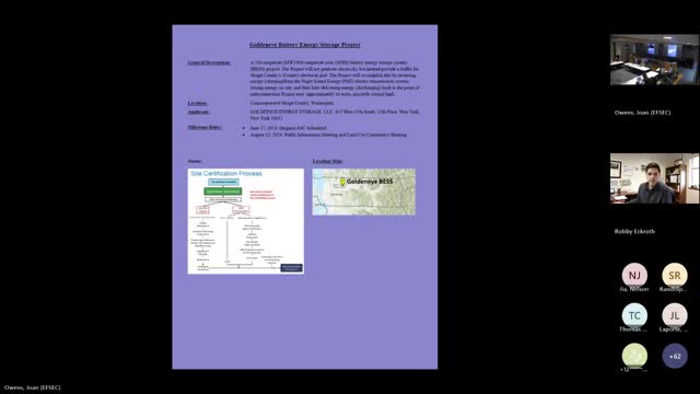 FSEC approves GoldenEye battery storage land-use consistency order after supplemental comment period; acting chair recuses