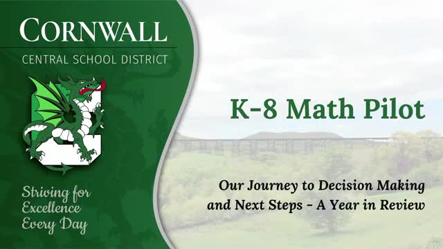 Cornwall committee selects i‑Ready for K–5, IntoMath for middle grades after yearlong pilot process