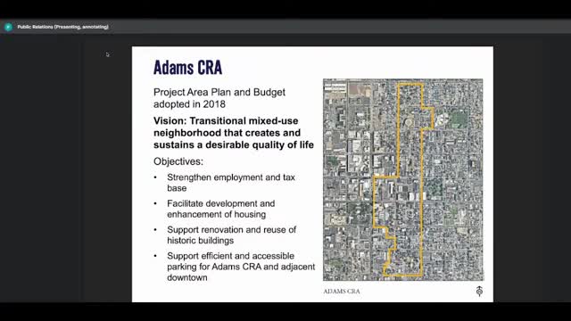 Ogden City asks district to consider larger Adams CRA budget; board requests cash-flow projections