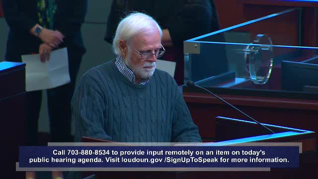 Resident asks Loudoun supervisors to disclose full data‑center revenue in FY2026 budget