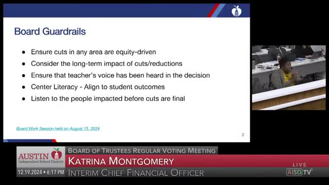 School Board reviews $26M budget cuts and strategies during community engagement