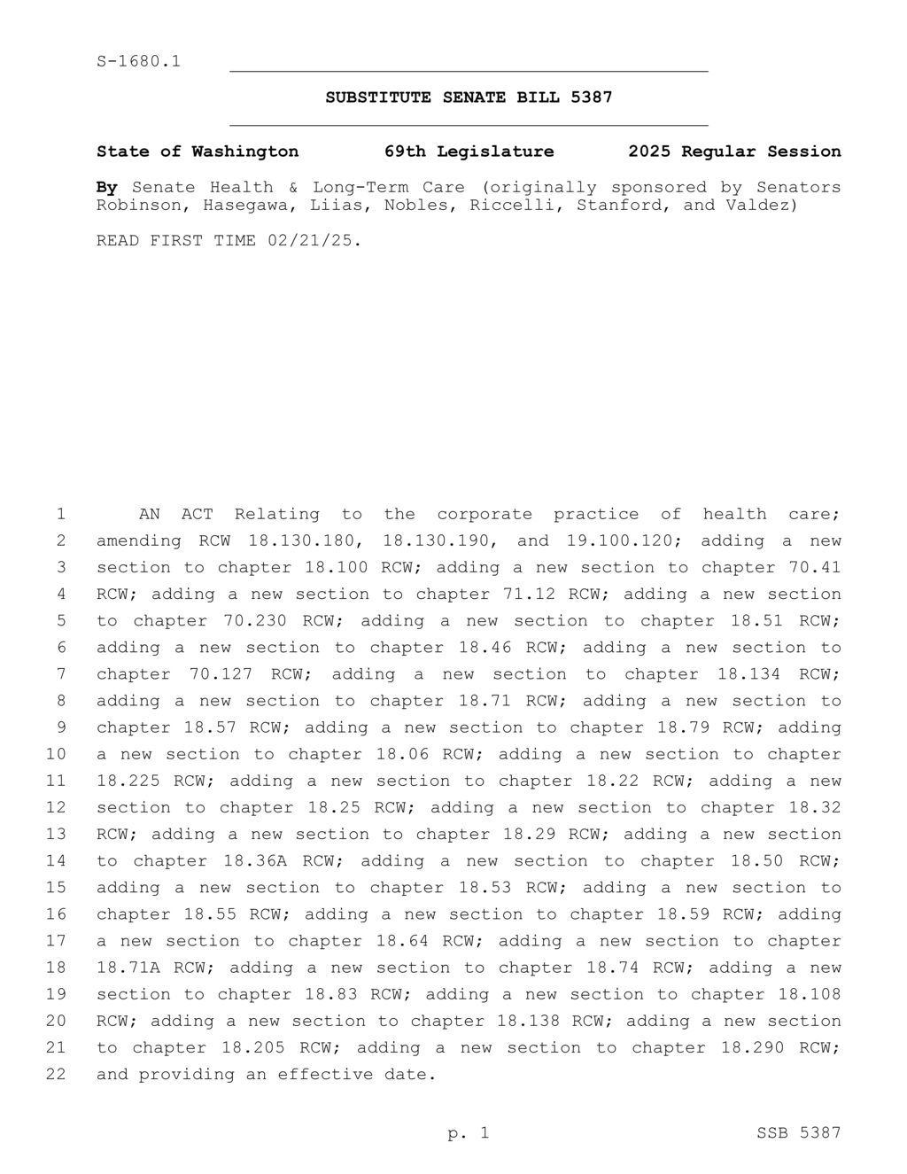 Washington prohibits hospitals from directing healthcare providers' clinical decisions