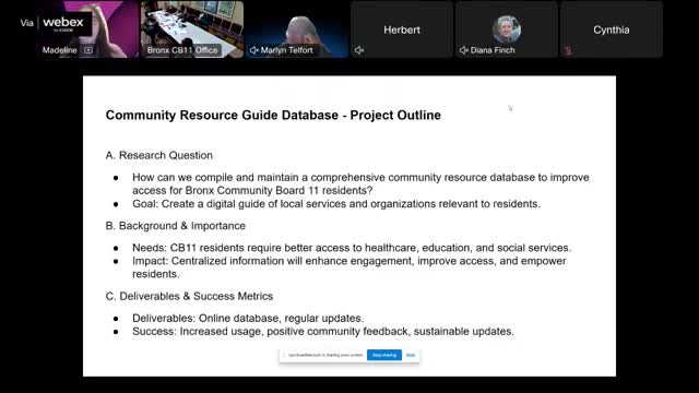 Bronx Community Board 11 proposes digital resource guide for local services