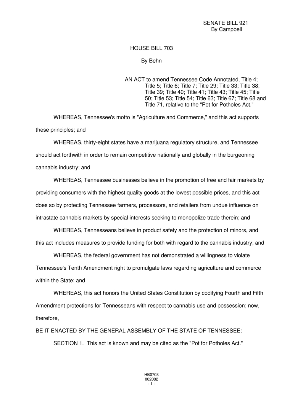Tennessee updates drug laws to redefine marijuana possession and enforcement practices