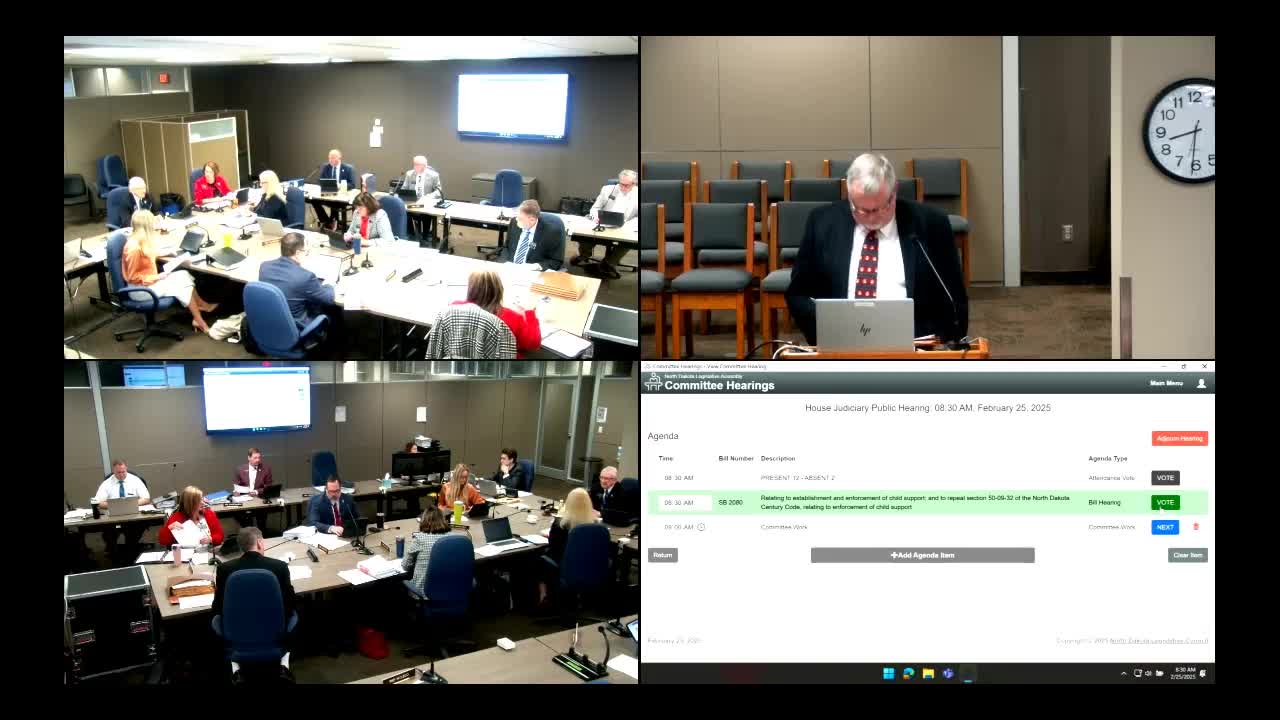 Committee advances Senate Bill 2080 to update child support enforcement procedures