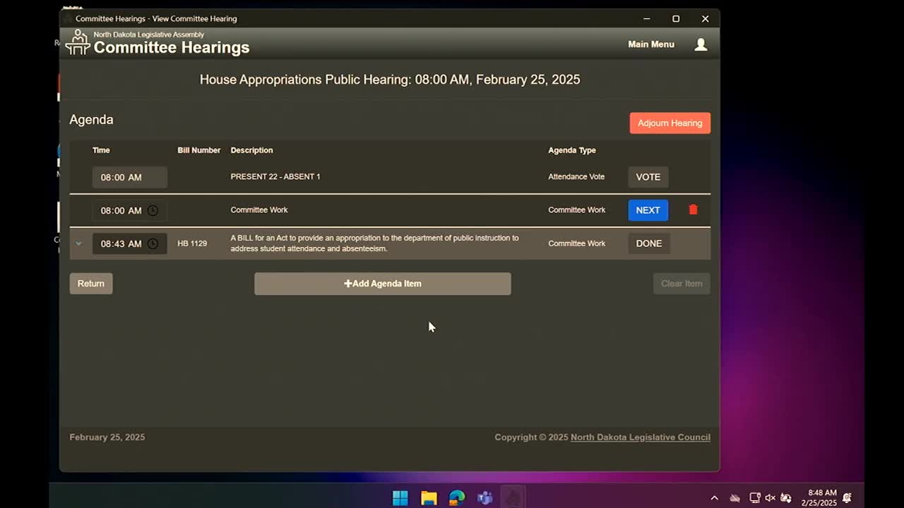 Appropriations panel advances tax and education budgets, rejects large school-construction plan