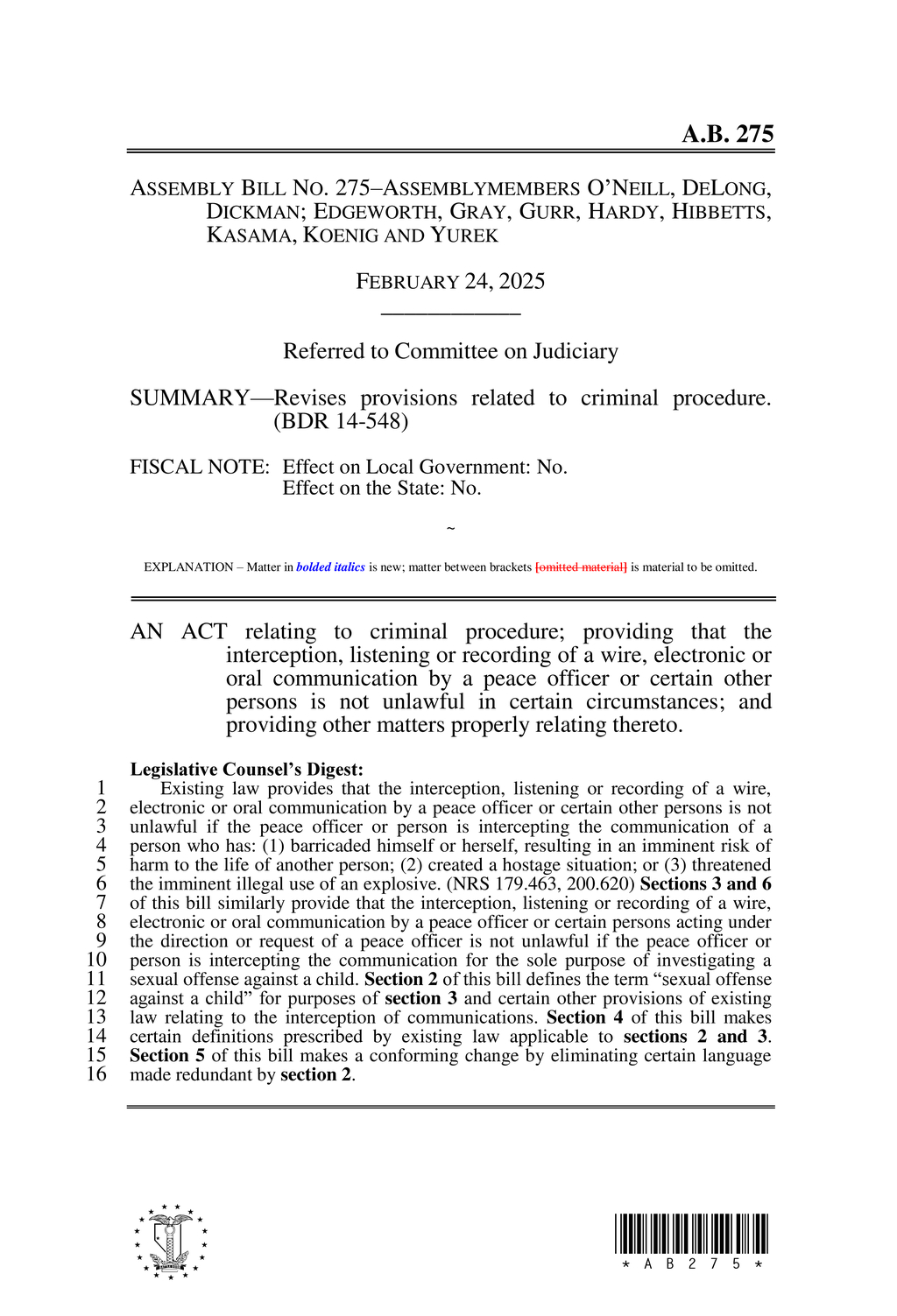 Nevada law targets child sex trafficking with new communication interception rules