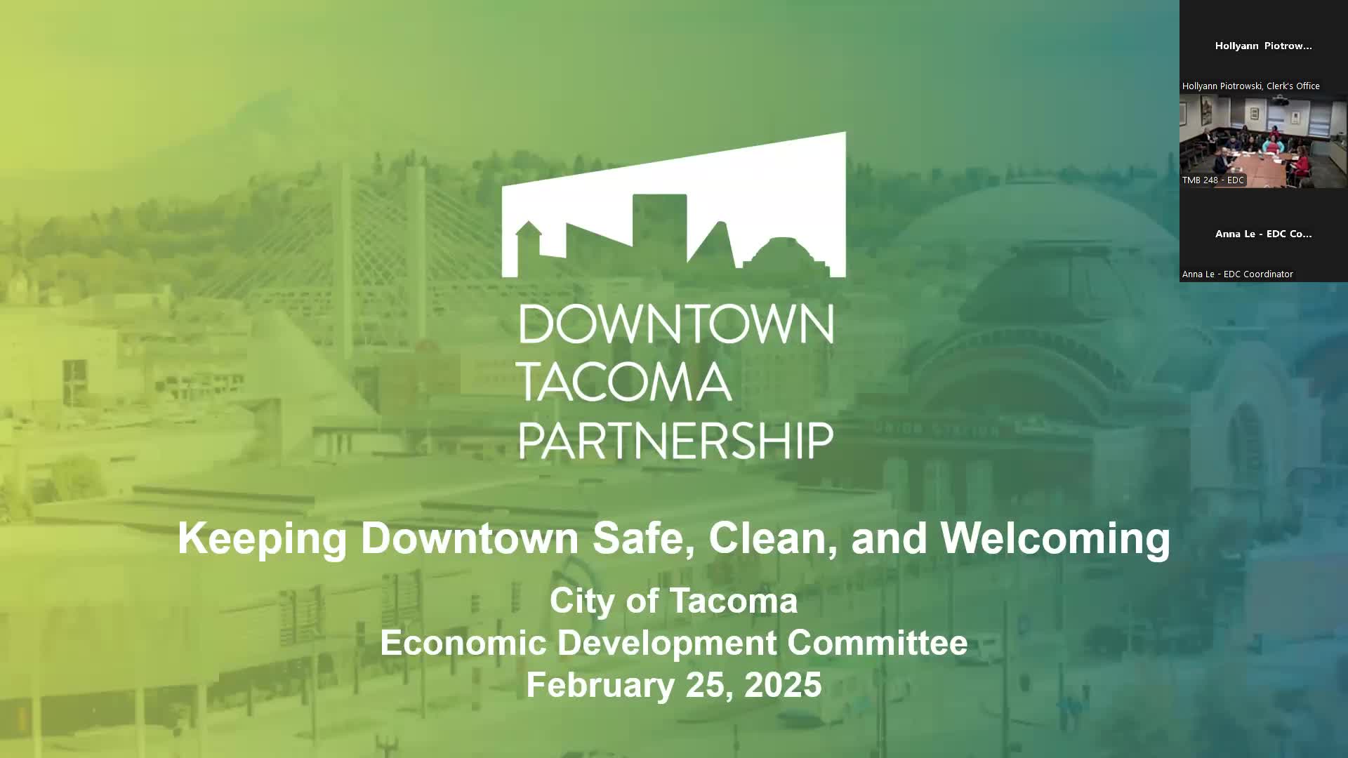 Downtown Tacoma Partnership reports rising housing, events and clean-team work; graffiti tags surge