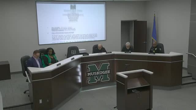 Muskogee board hears effectiveness reports from Pershing Elementary and Ruffer Alternative Academy; MEA urges support for Public Schools Week