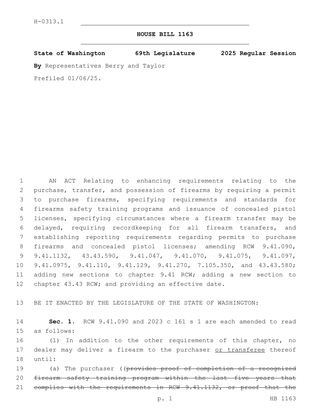 Washington state implements new firearm purchase application requirements