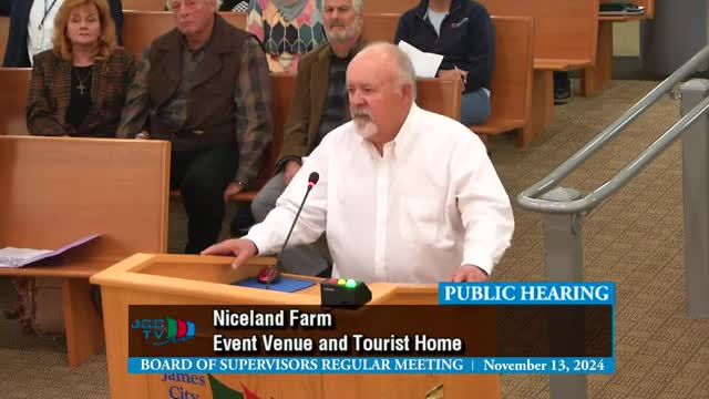 Neighbors voice support and concerns for Niceland Farm event venue proposal