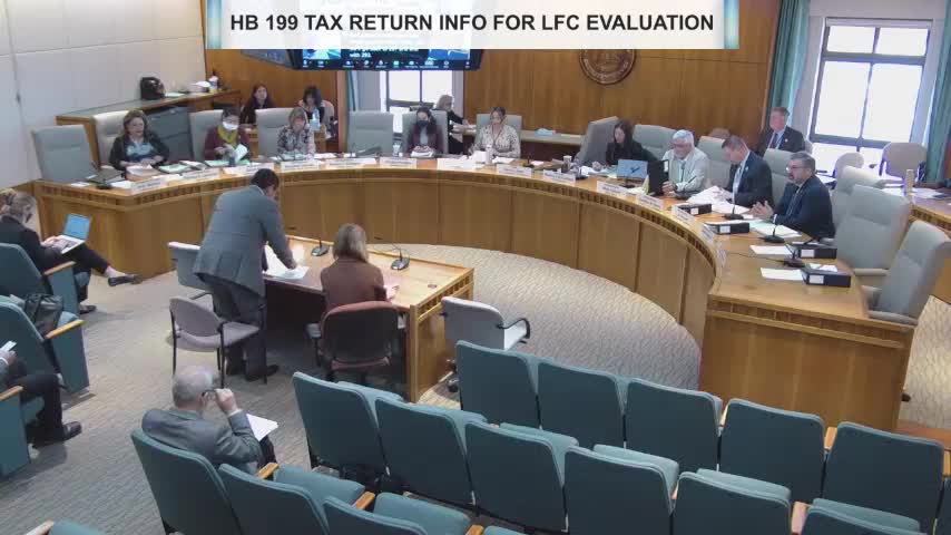 Committee gives due-pass recommendation to HB199 to let LFC access limited tax data for evaluations