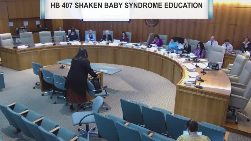 Committee recommends $300,000 appropriation to update shaken-baby education materials statewide