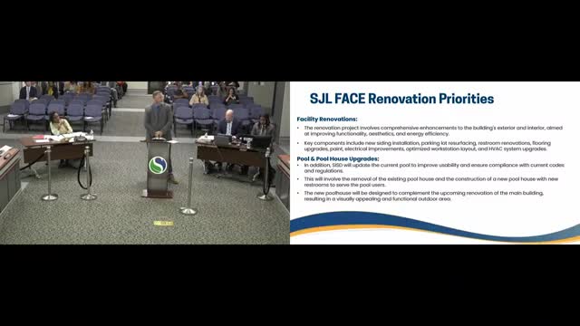 Community center plans major renovations including pool upgrades and building facade enhancement