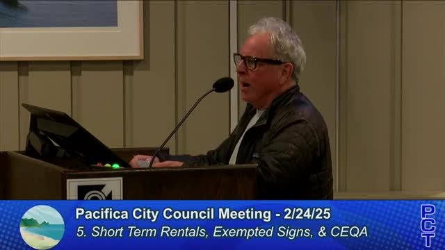 Pacifica residents demand stricter short term rental regulations at city council meeting