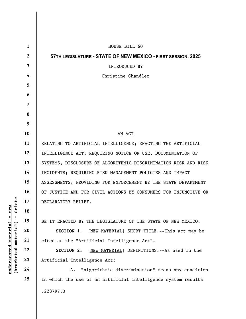 New Mexico evaluates AI system transparency and discrimination measures