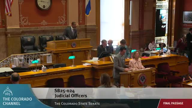 Senate adopts technical amendment and passes bill funding judicial officers