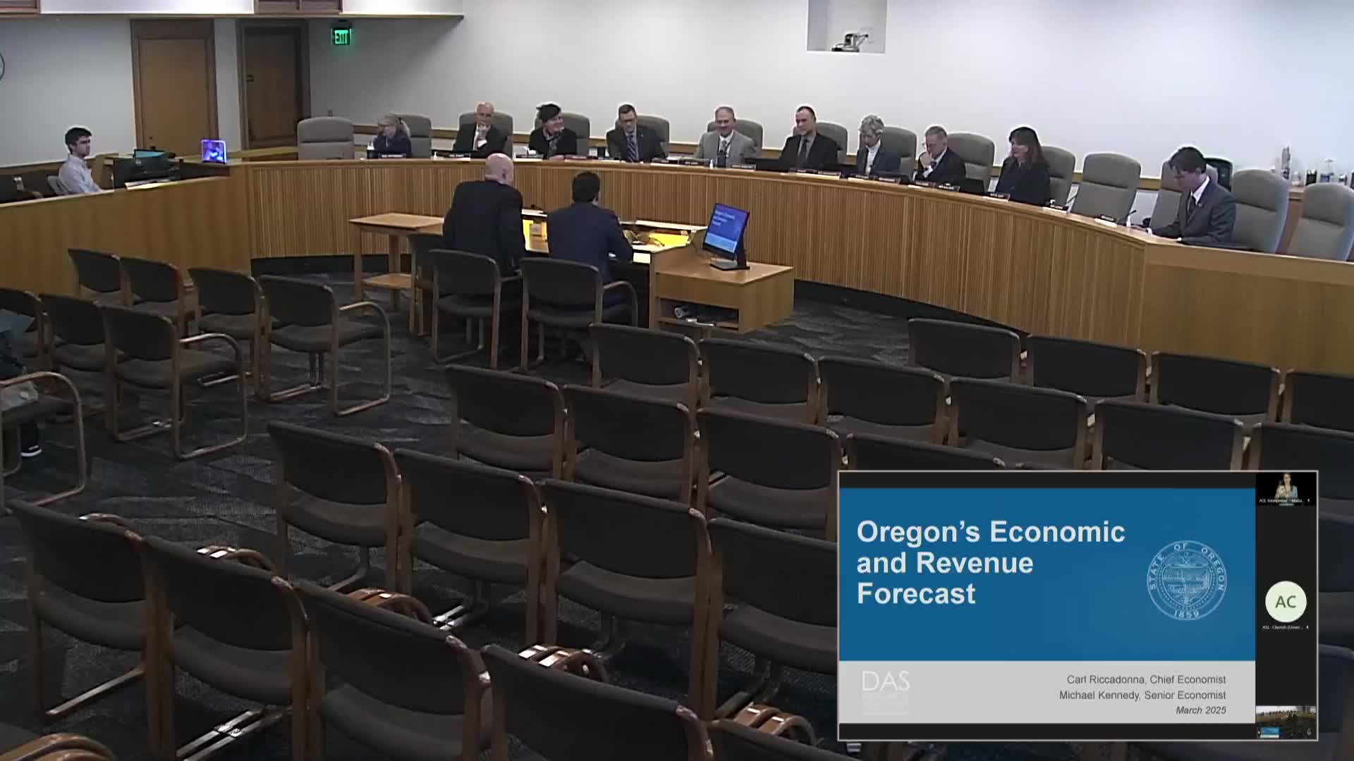 Oregon March forecast trims current biennium, raises next biennium; tariffs, manufacturing and demographics cited as risks