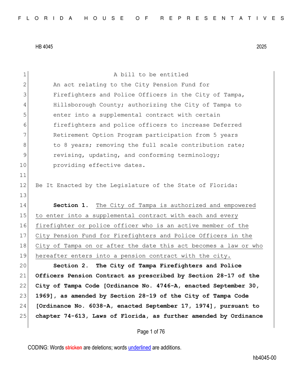 City of Tampa adjusts pension benefits to comply with federal tax regulations