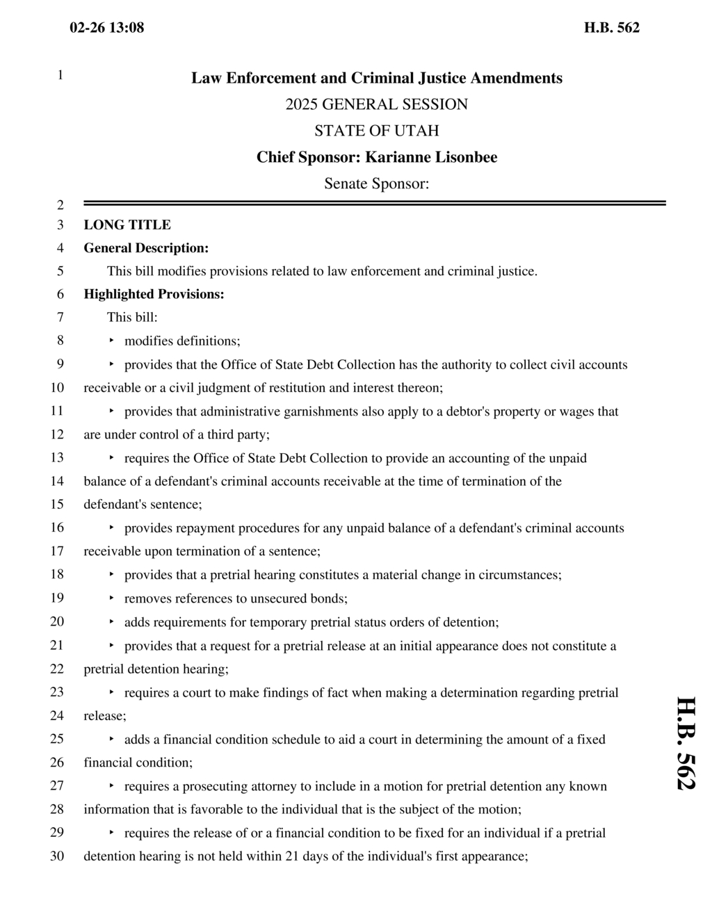 Utah magistrates to implement new pretrial release guidelines under H.B. 562