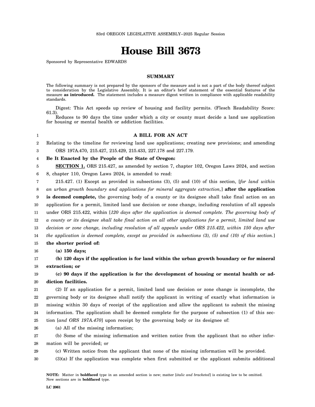 Oregon lawmakers advance HB 3673 to expedite affordable housing development approvals