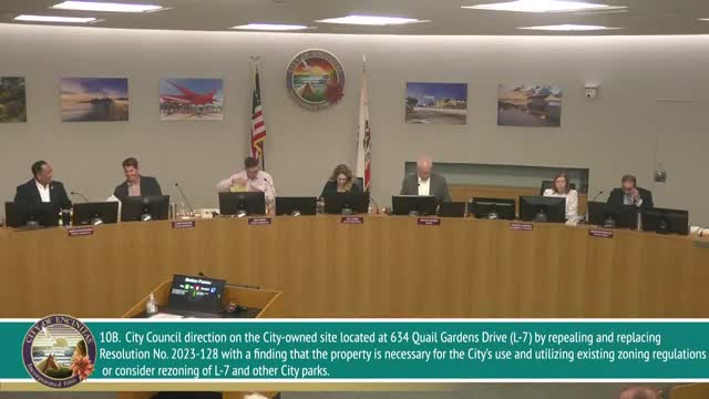 Encinitas City Council considers rezoning affordable housing site L7 for new park use
