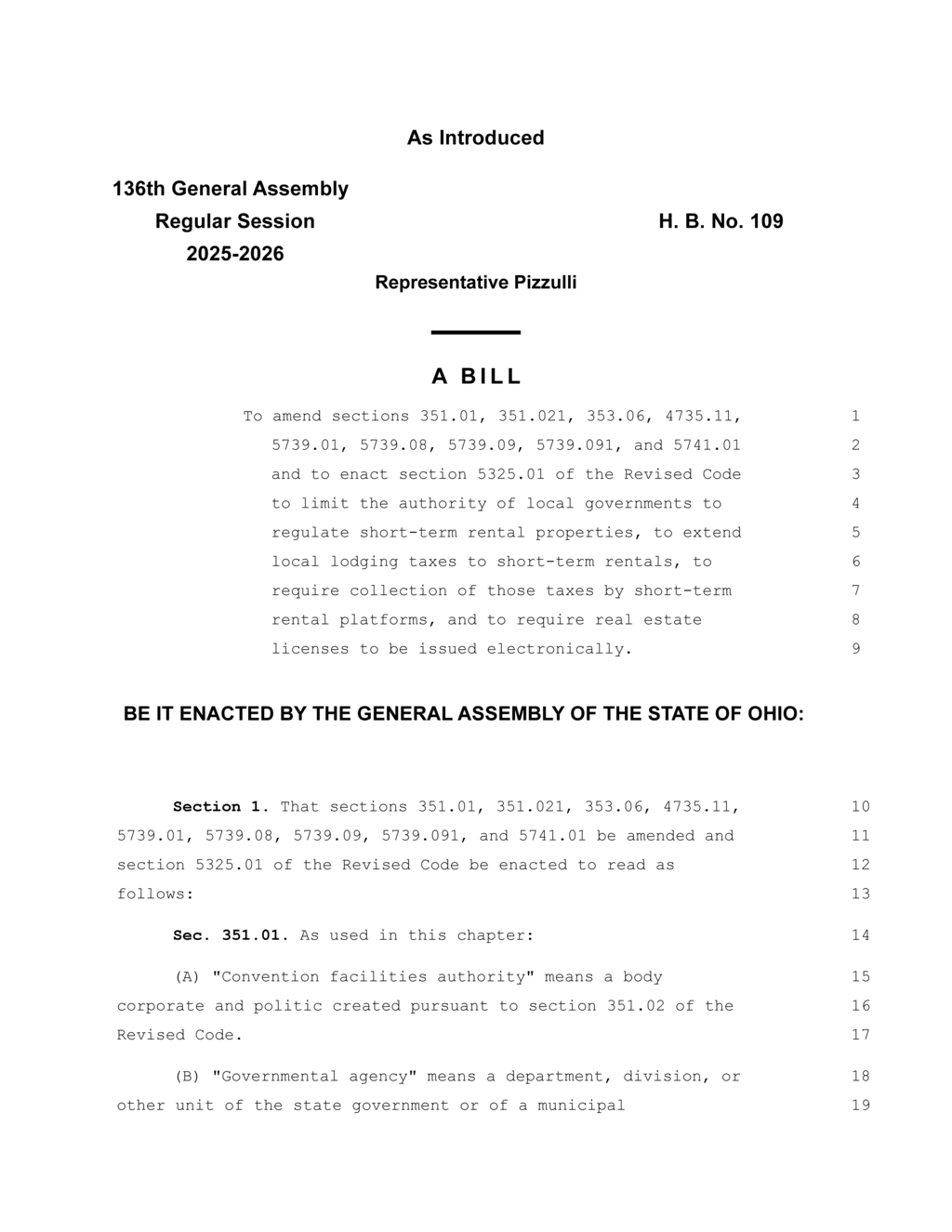 Legislature mandates tax collection for short-term rental platforms in revised code