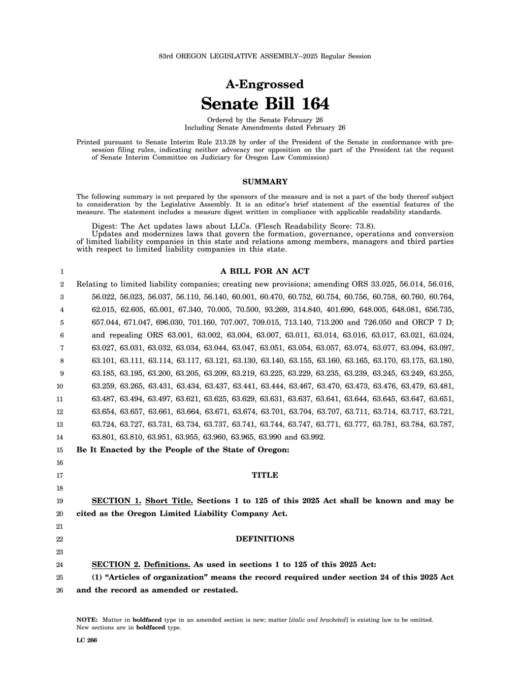Oregon Secretary of State updates business filing fees for 2025 regulations