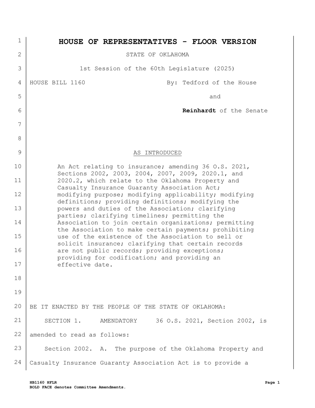 Oklahoma law defines cybersecurity insurance for data breach claims under HB1160