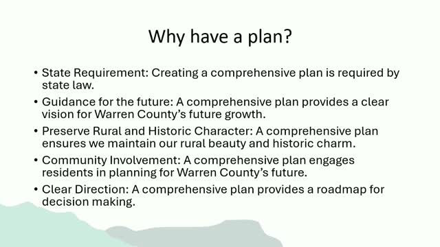 Warren County plans comprehensive update aimed at preserving rural historic character