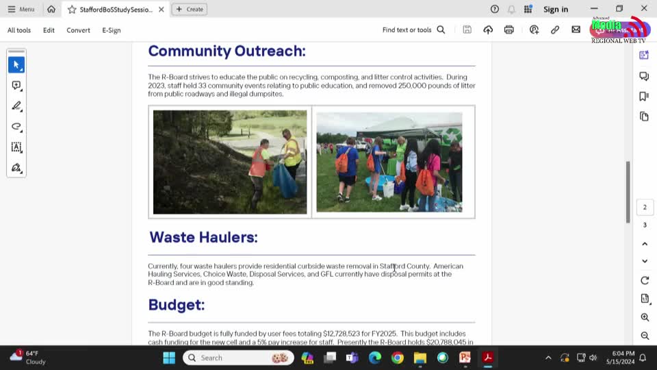 Arbor Board approves $12.7M budget and solar energy RFP for landfills