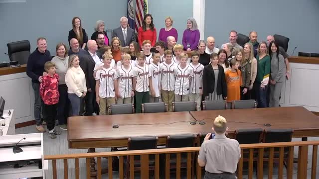 Falls Church City Council honors Copperheads youth baseball team's achievements