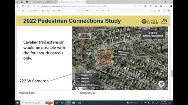 City Planning Commission considers acquisition for Greenway connection along Cameron Road