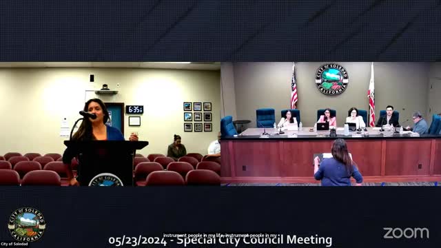 Community leader advocates for housing and local engagement during Soledad council interview