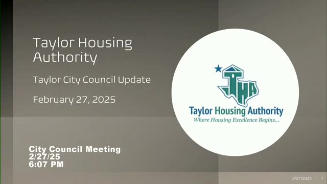 Taylor Housing Authority welcomes new executive director Shay Gultman and outlines future plans