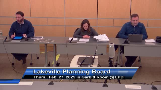 Lakeville planning board sends ADU, site‑plan and stormwater placeholders to select board; adopts new site‑plan application checklist