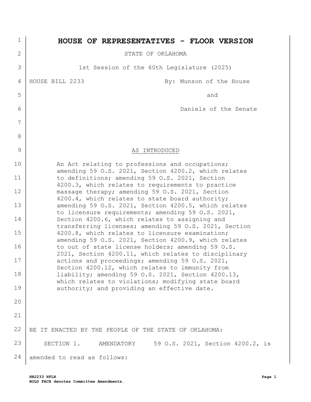 Massage Therapy Licensing Requirements Updated by State Board