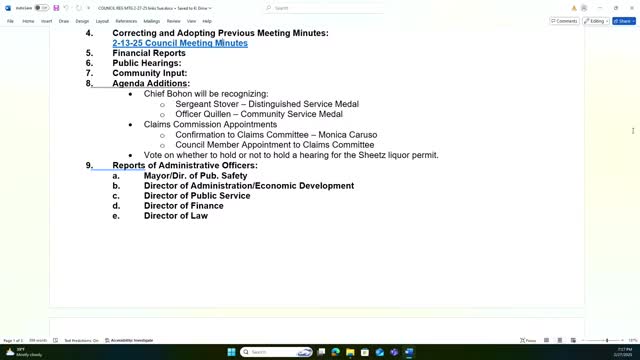 Council confirms three members to Tallmadge claims commission