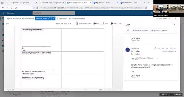 Southborough CPC debates MOA language, sunset clauses and disbursement steps for housing allocations