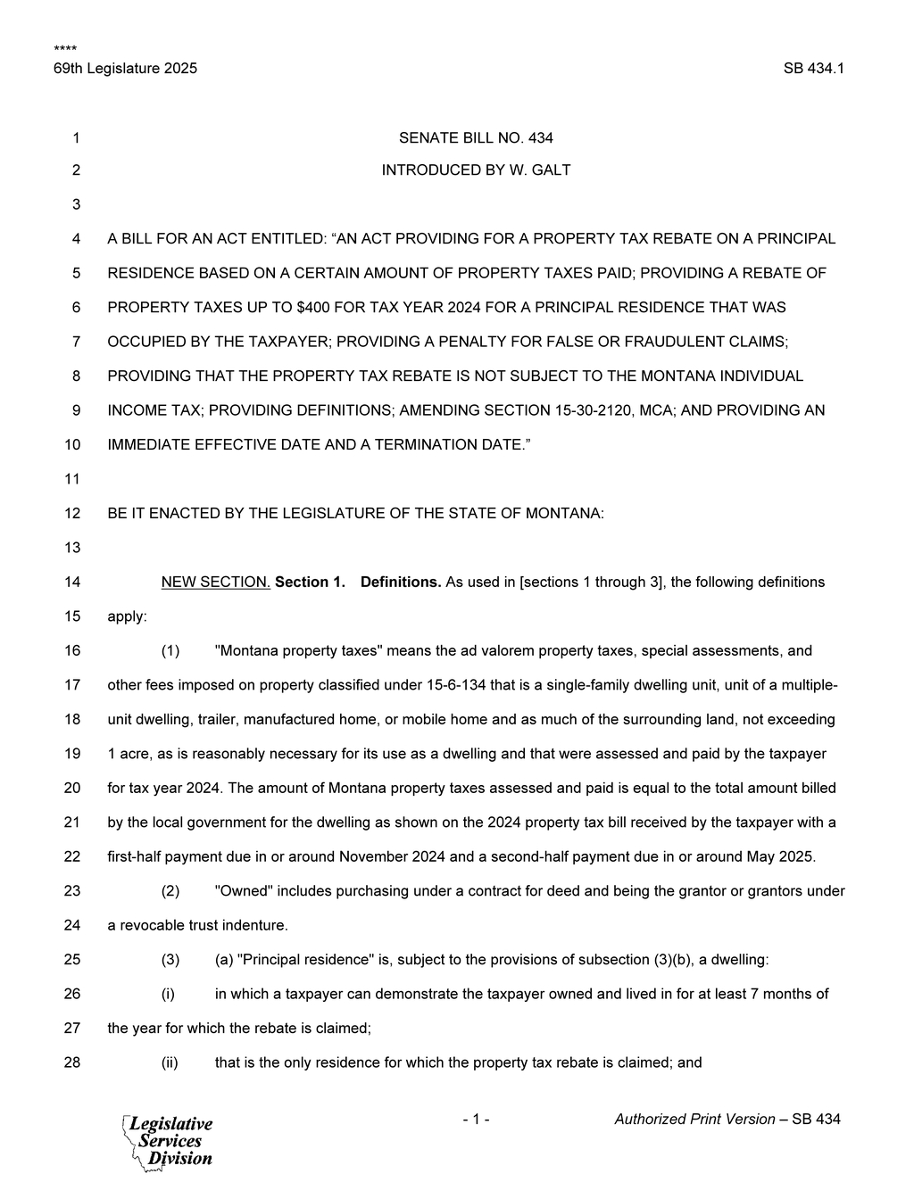 Montana Legislature approves $400 property tax rebate for 2024 homeowners