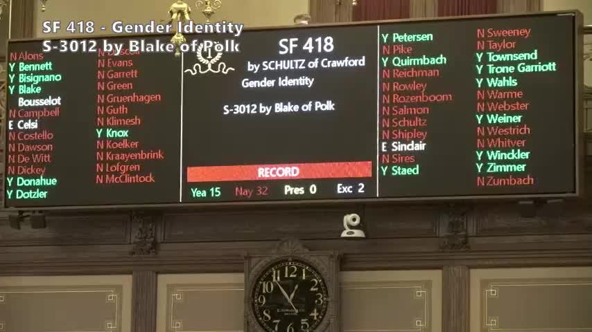 Iowa Senate debates civil rights amendment amid heated objections from Democrats