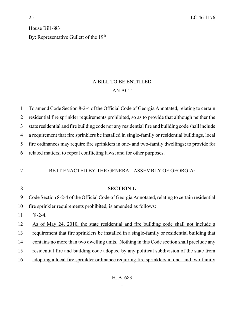 Texas Legislature prohibits mandatory fire sprinklers in single-family homes