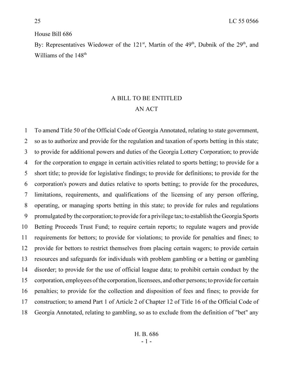 Georgia establishes regulations for sports betting licenses and wagering definitions
