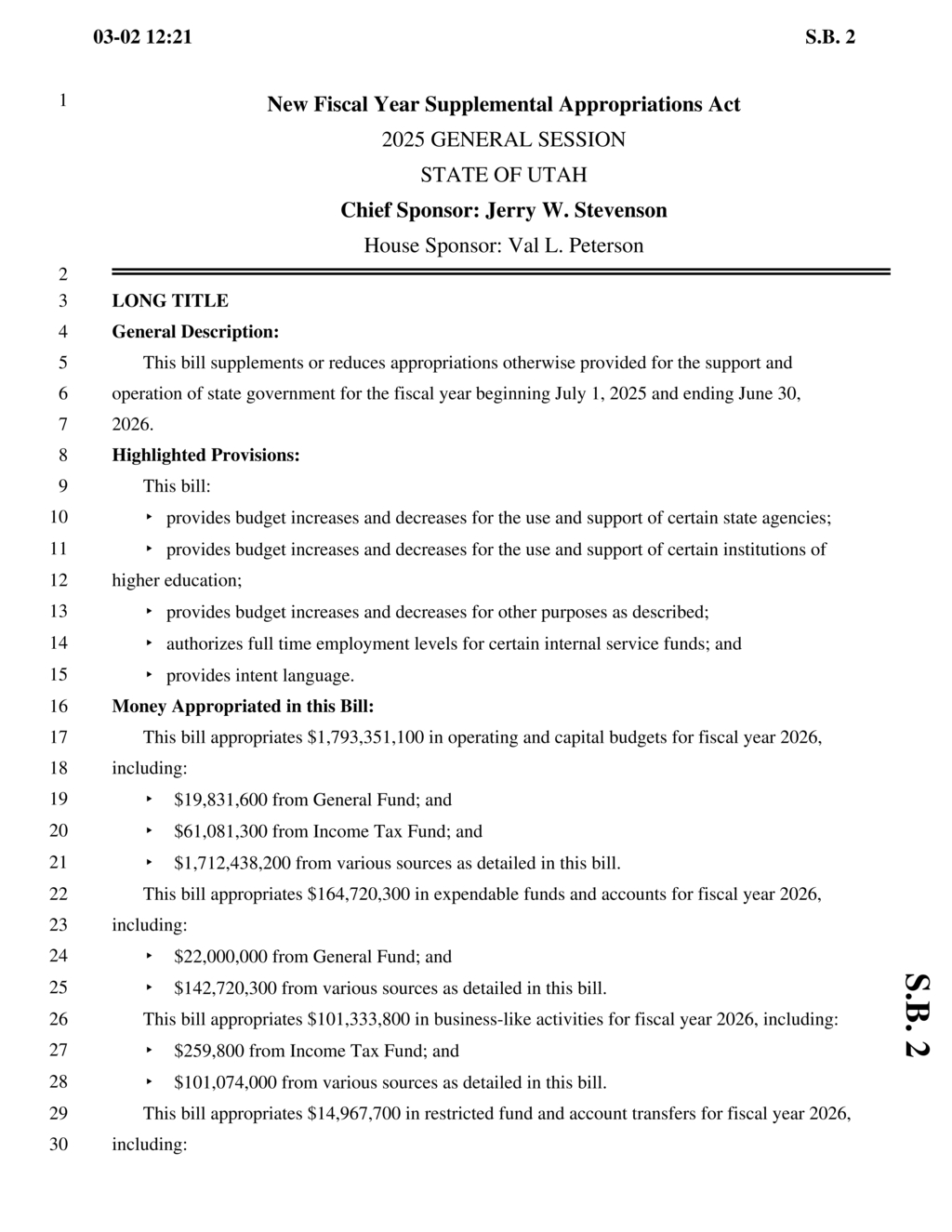 Utah lawmakers allocate funds to Southern Utah and Utah Valley universities
