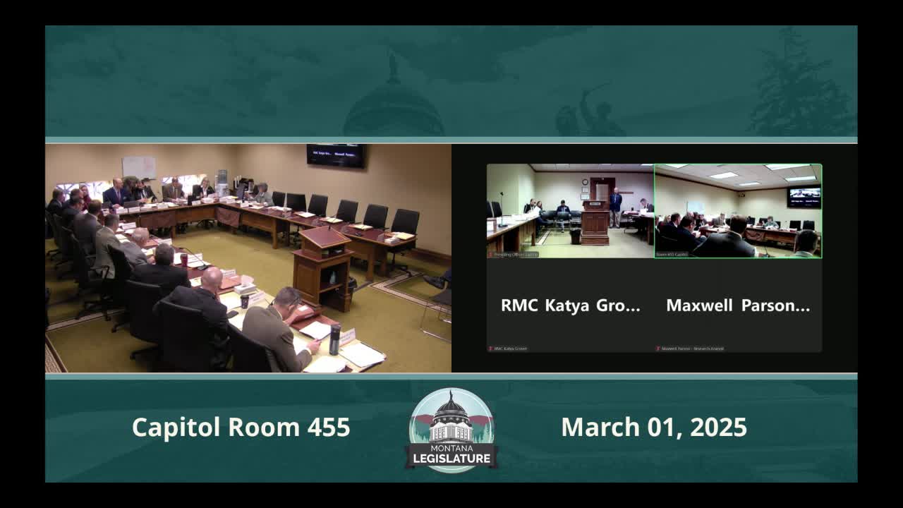 Committee adopts amendment requiring quicker county notice for large‑predator relocations