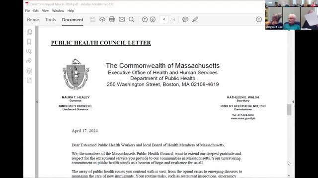 Massachusetts Public Health Council honors dedicated workers amid ongoing health challenges
