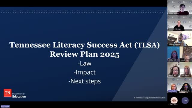 Tennessee Literacy Success Act promotes foundational skills for third grade proficiency