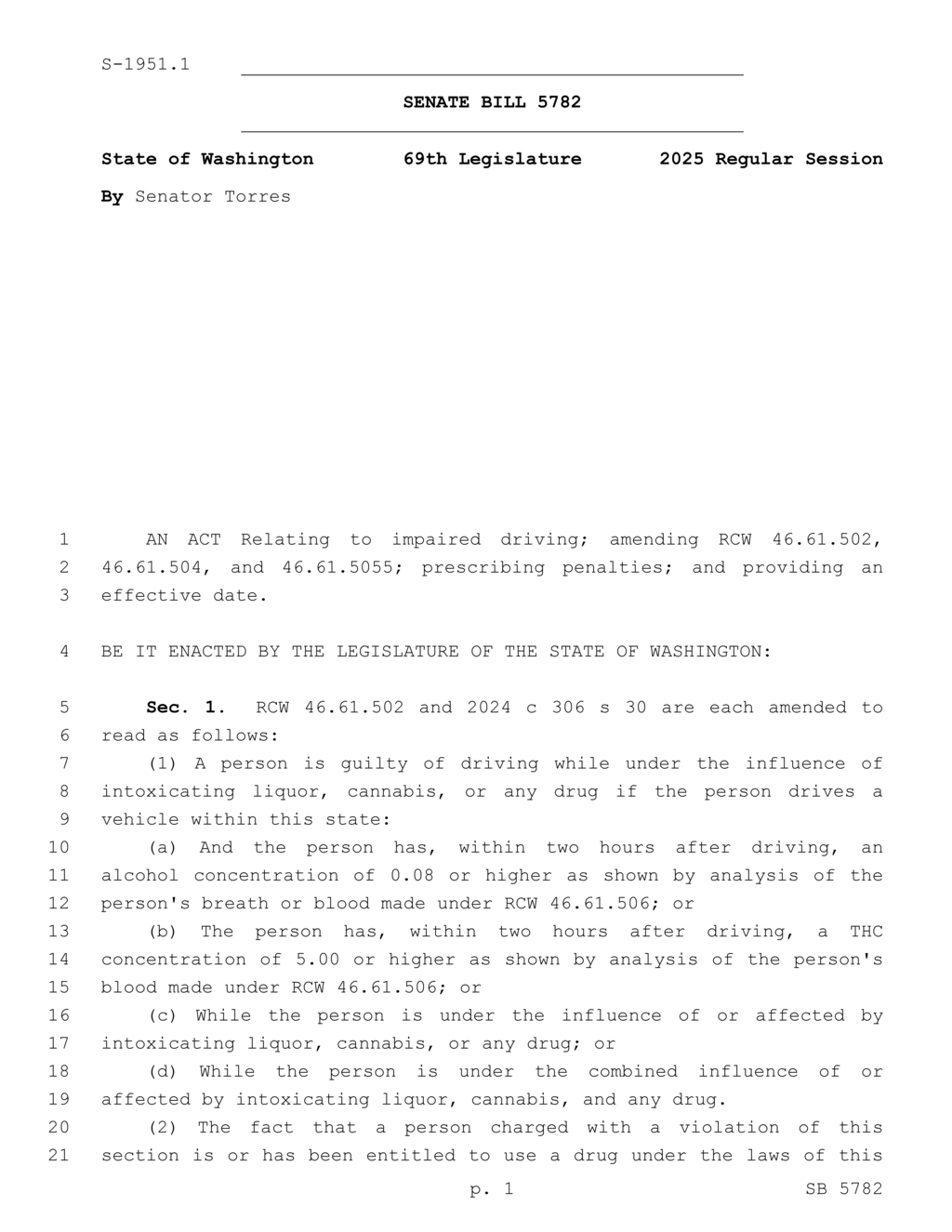 Washington State establishes conditions for deferred prosecutions under new legislation